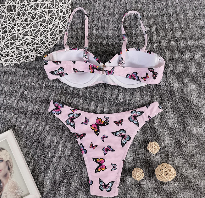 Butterfly Print Bikini - Peek A Boo Undies