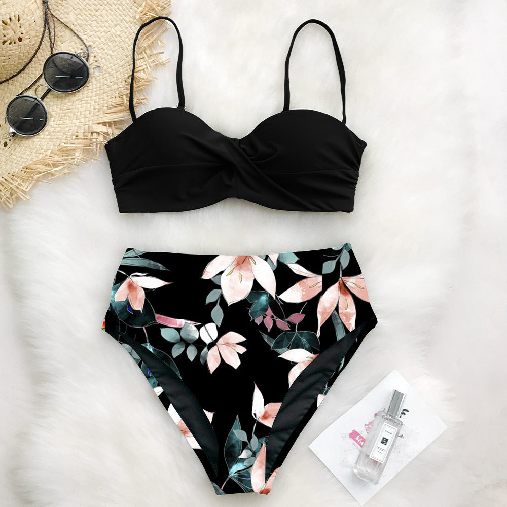 Floral Style Bikini Print Swimsuit