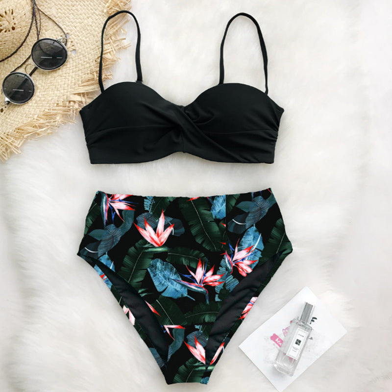 Floral Style Bikini Print Swimsuit