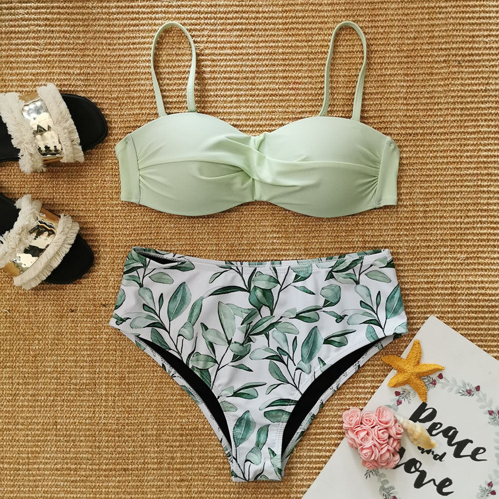 Floral Style Bikini Print Swimsuit