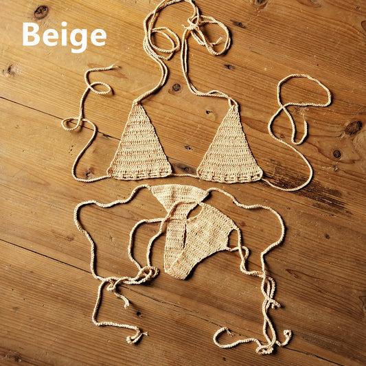 Handmade Crochet Swimsuit   Bikini Suit Sunbathing Bikini - Peek A Boo Undies