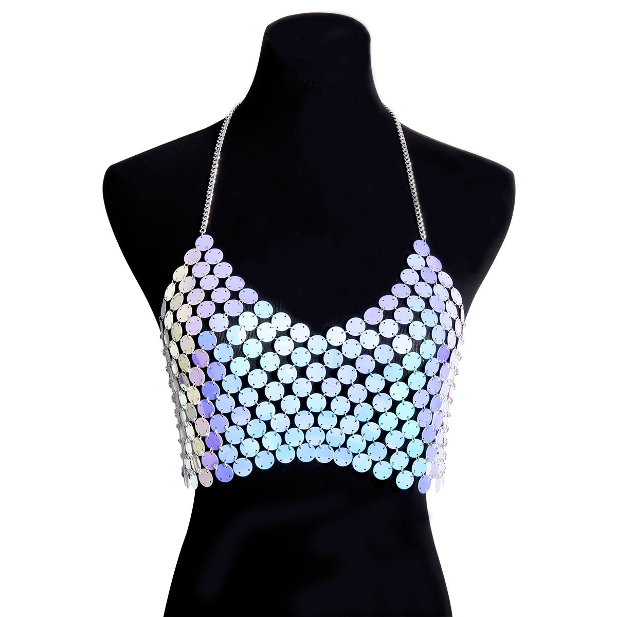 Cross-border Jewelry Simple Round Personality Clothing Chain Sexy Nightclub Style Geometric Sequin Body Chain Female