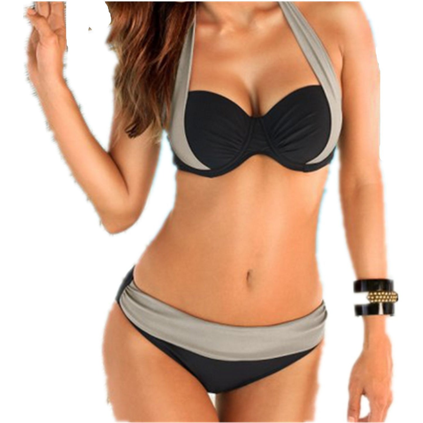 New Style Sexy Bikini High Waist Swimsuit Women Halter