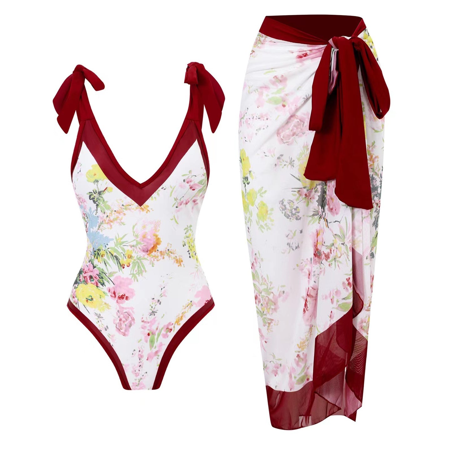 One Piece Swimsuit Two-piece Set Women Bikini