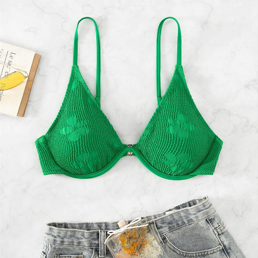 Women's Fashion Simple Printing Bikini Top