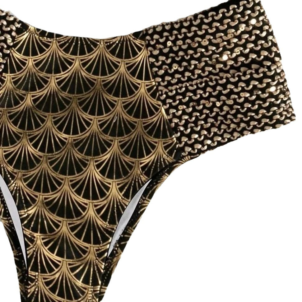 High Waist Bronze Bikini