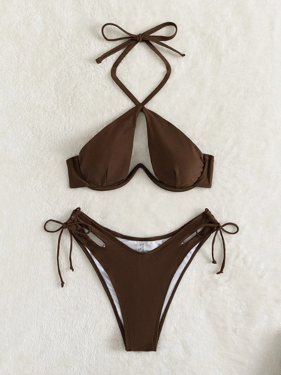 Women's Halter Bikini European And American Foreign Trade Swimsuit - Peek A Boo Undies