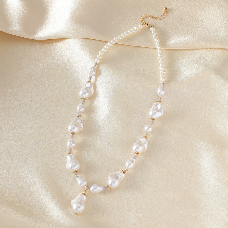 Multi-layer Sweater Clavicle Chain European And American Retro Irregular Baroque Shaped Necklace