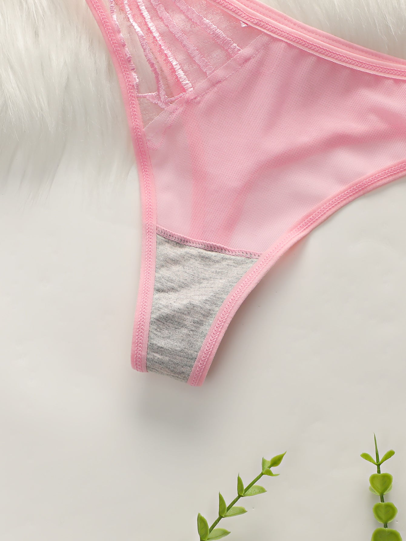 Lace Mesh Embroidered Lingerie, Transparent Ultra-thin Bra For Large Busts,