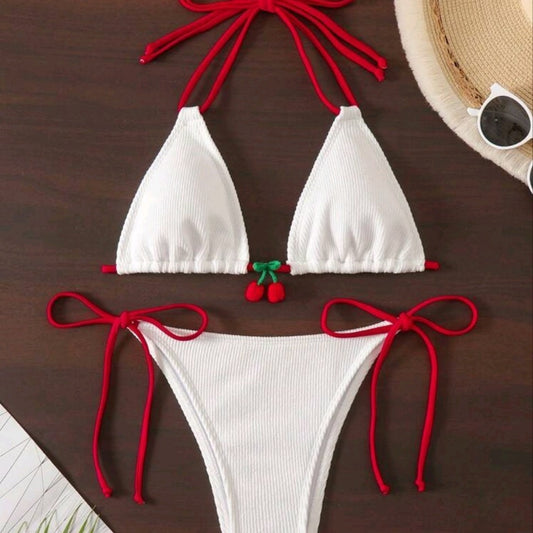 Cross-border Sexy Wind Beach Holiday Hot Spring Bikini Swimsuit - Peek A Boo Undies