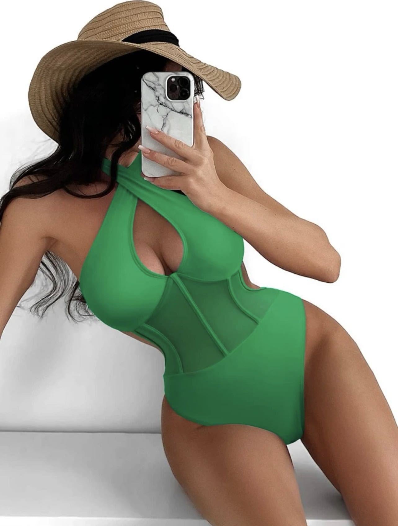 Lady Sexy One-piece Spun Yarn Swimsuit Bikini