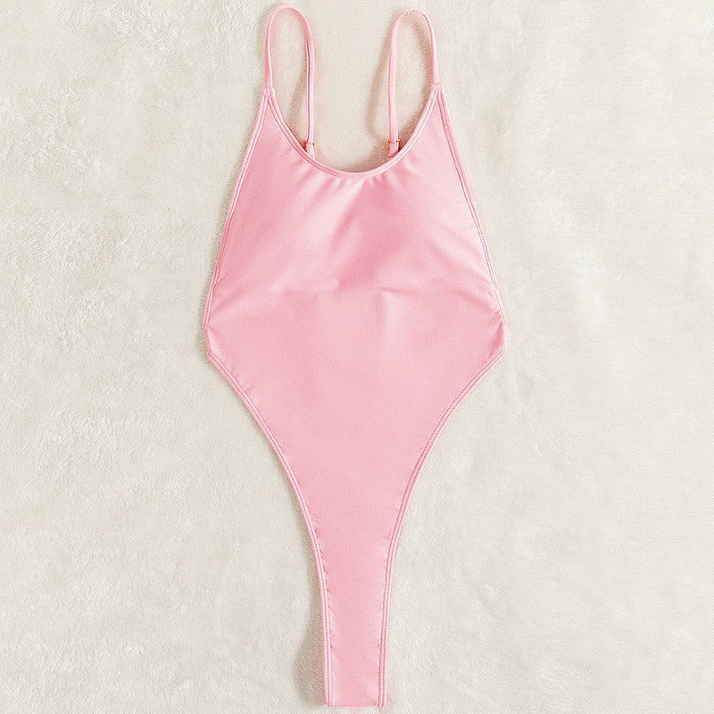 One-piece Swimsuit  Triangle Solid Color