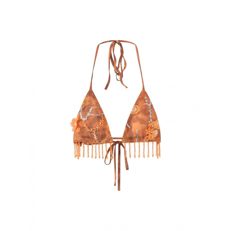 Bikini Tassel Skirt Set For Women - Peek A Boo Undies