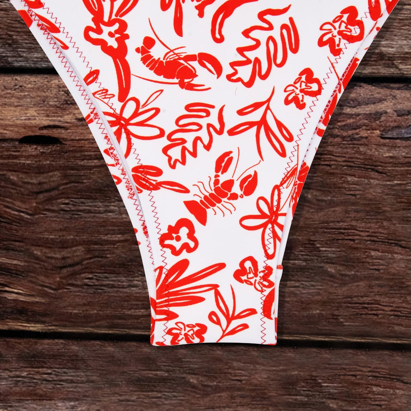 Women's Orange Printed Split Swimsuit Bikini