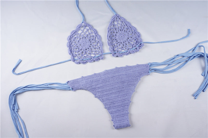 Bikini  Knitted Swimsuit Hot Drill