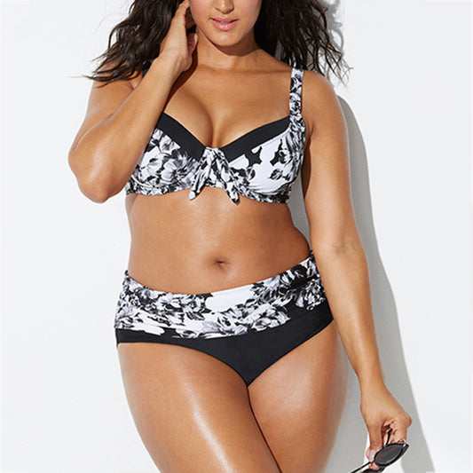 New European And American Plus Size Bikini Swimsuit - Peek A Boo Undies