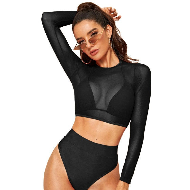 Split Swimsuit Mesh Bikini