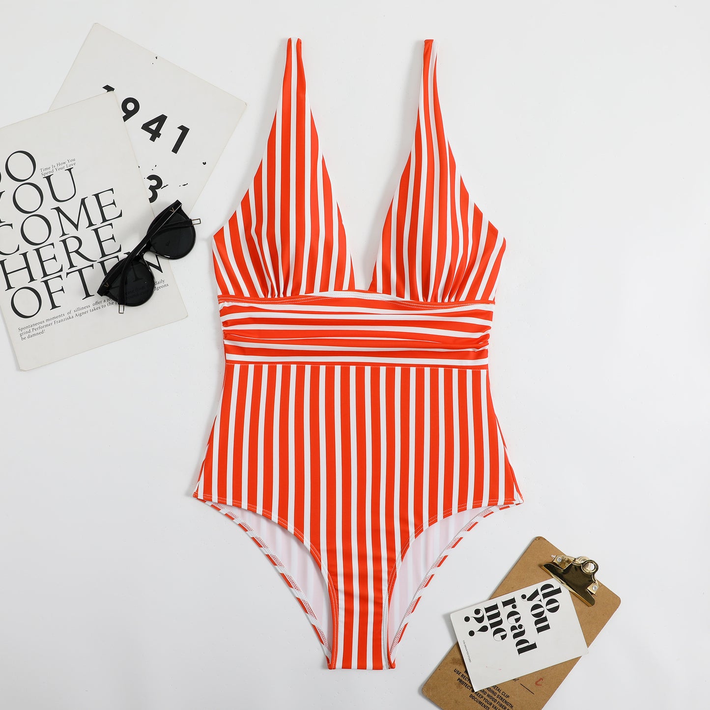 One-piece Swimsuit Striped