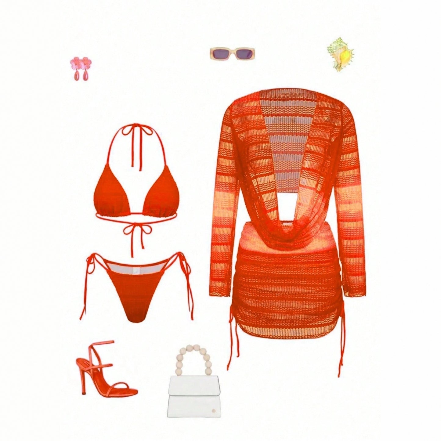 Pop Bikini Four-piece Set