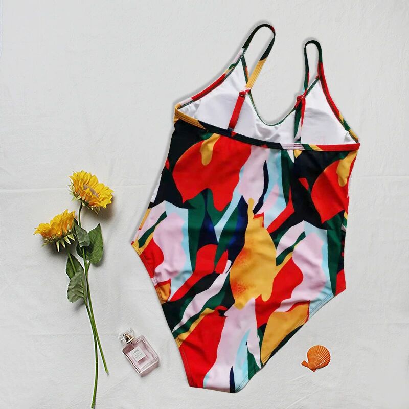 Women's Fashion Print Bikini One Piece Swimsuit