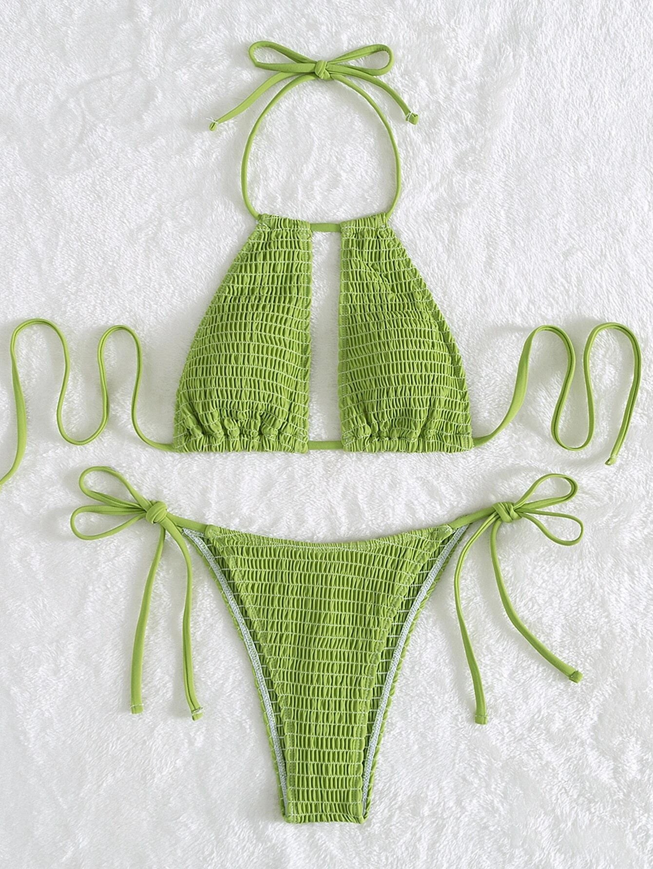 Women's Split Beach Swimsuit Bikini Two-piece Set