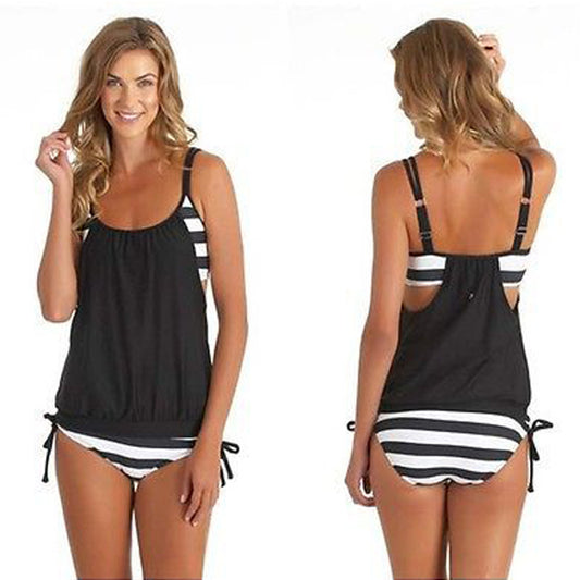 Ladies Popular Casual Striped One-piece Bikini