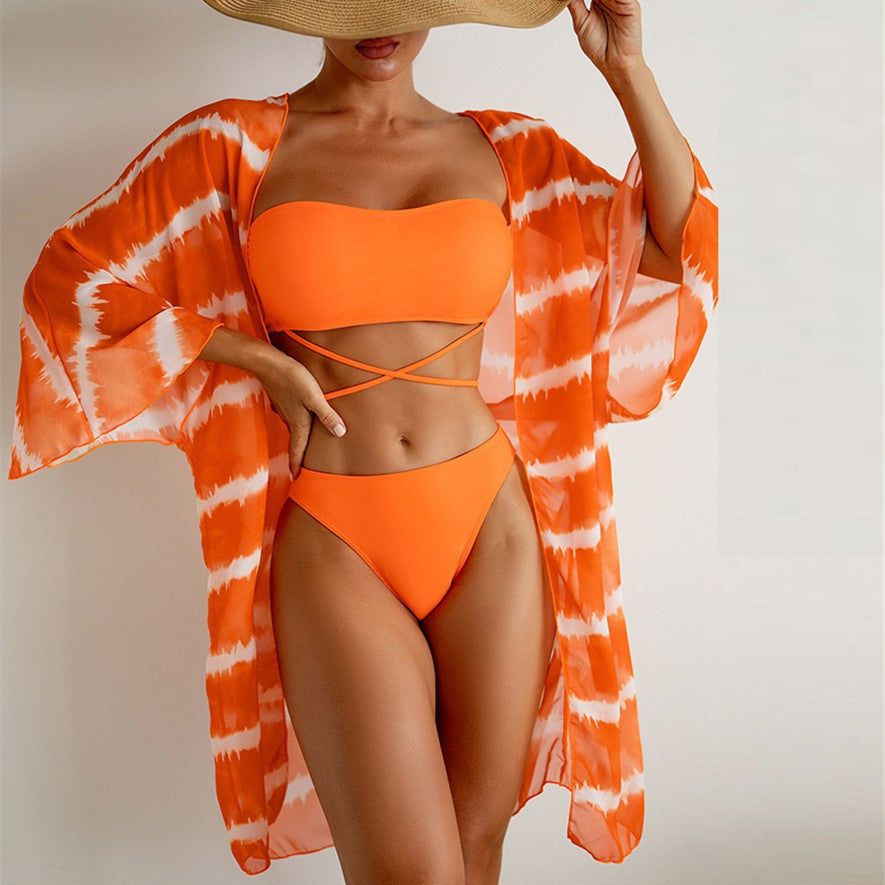 Women's Chiffon Three Piece Swimsuit