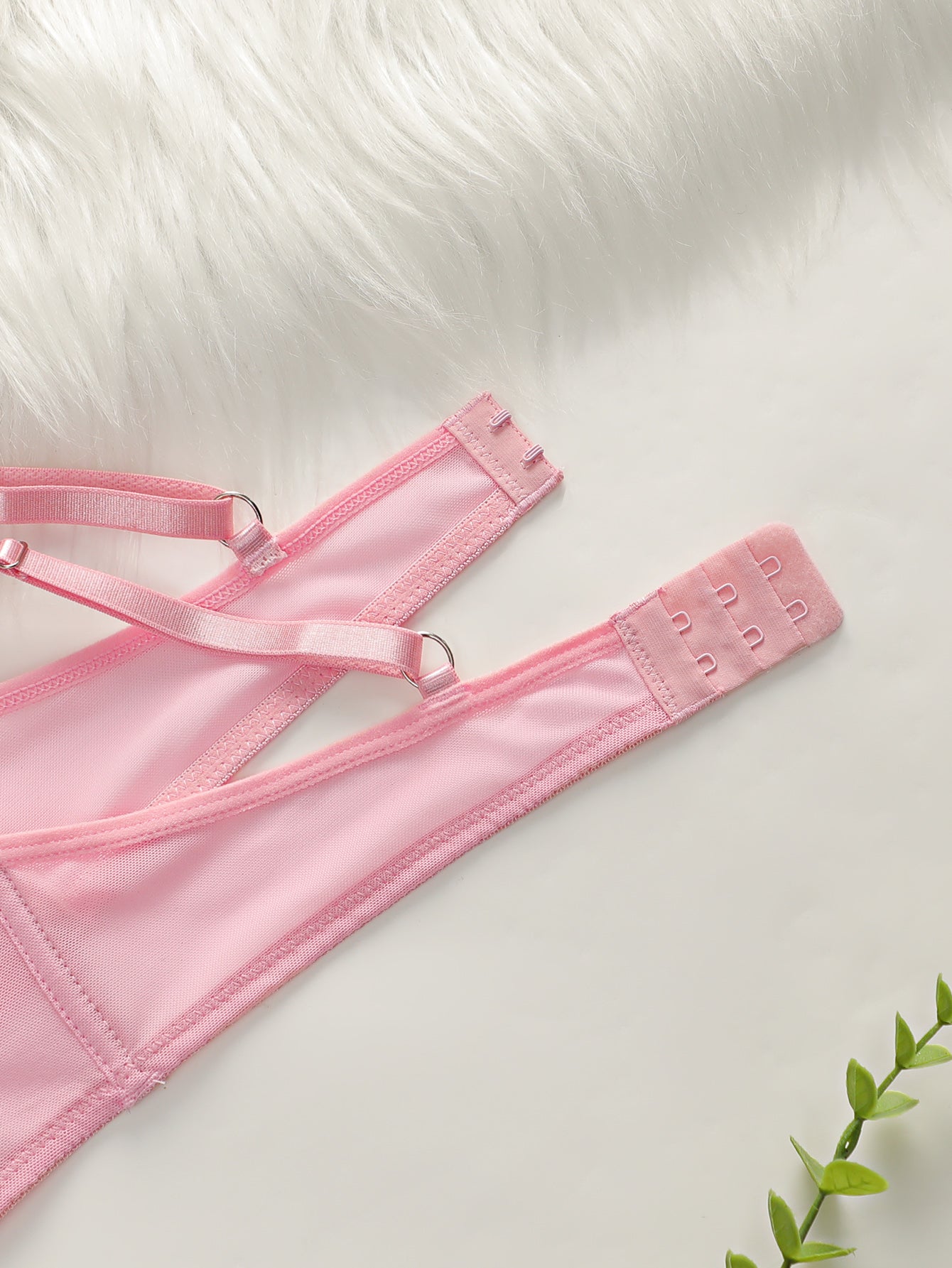 Lace Mesh Embroidered Lingerie, Transparent Ultra-thin Bra For Large Busts,