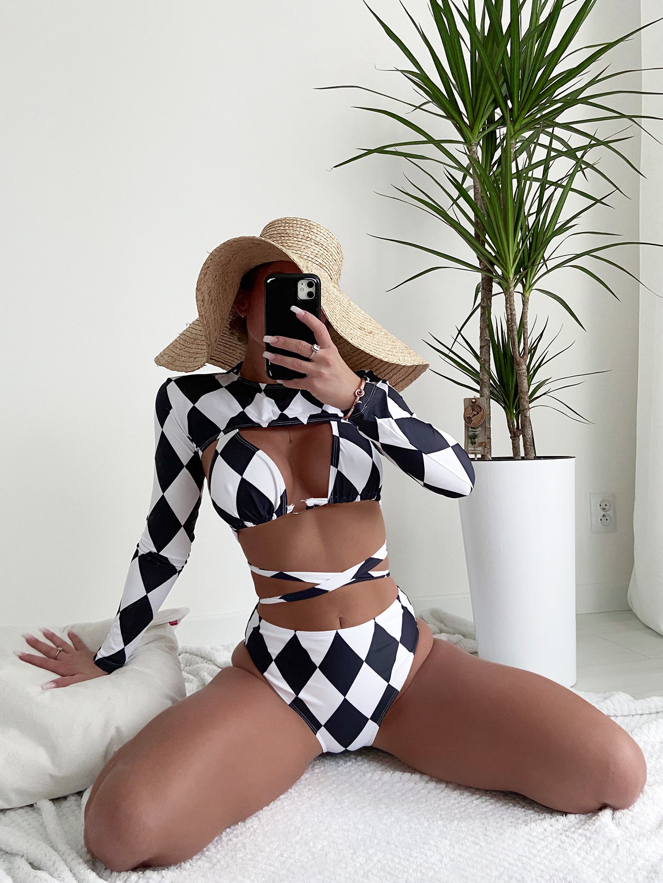 Ladies Three-piece Set Long Sleeve Bikini