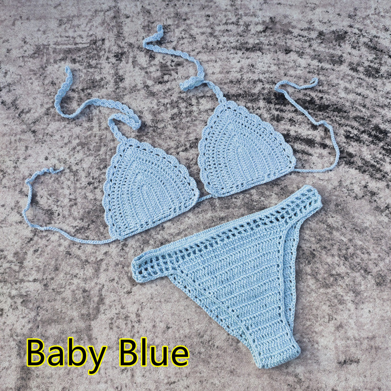 Handmade Crochet Bikini Beach Skirt Swimsuit Suit - Peek A Boo Undies
