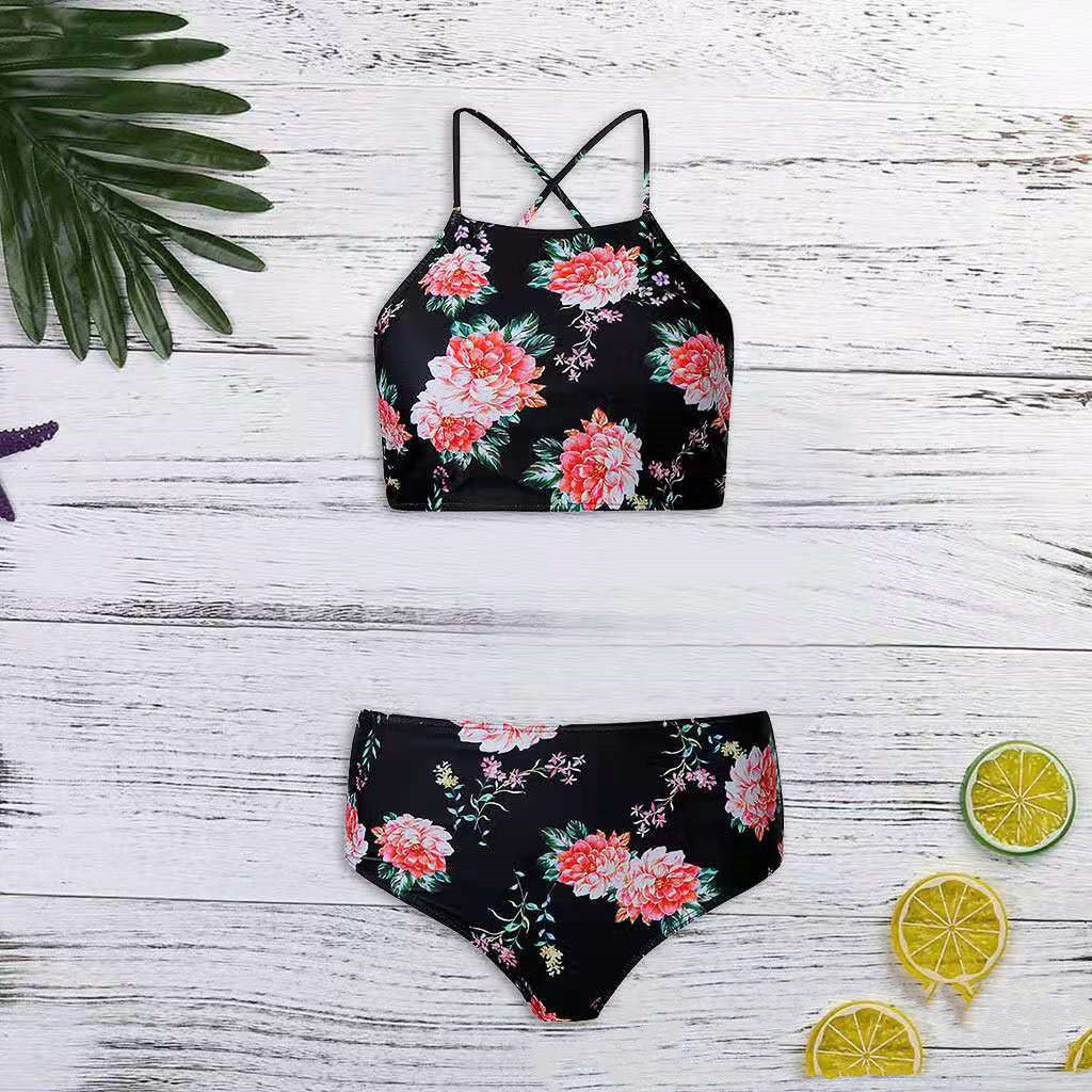 Women's Printed Split Bikini Swimsuit