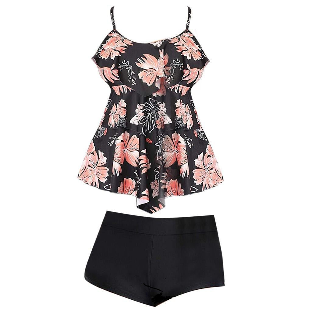 Women's Printed Split Two-Piece Swimsuit