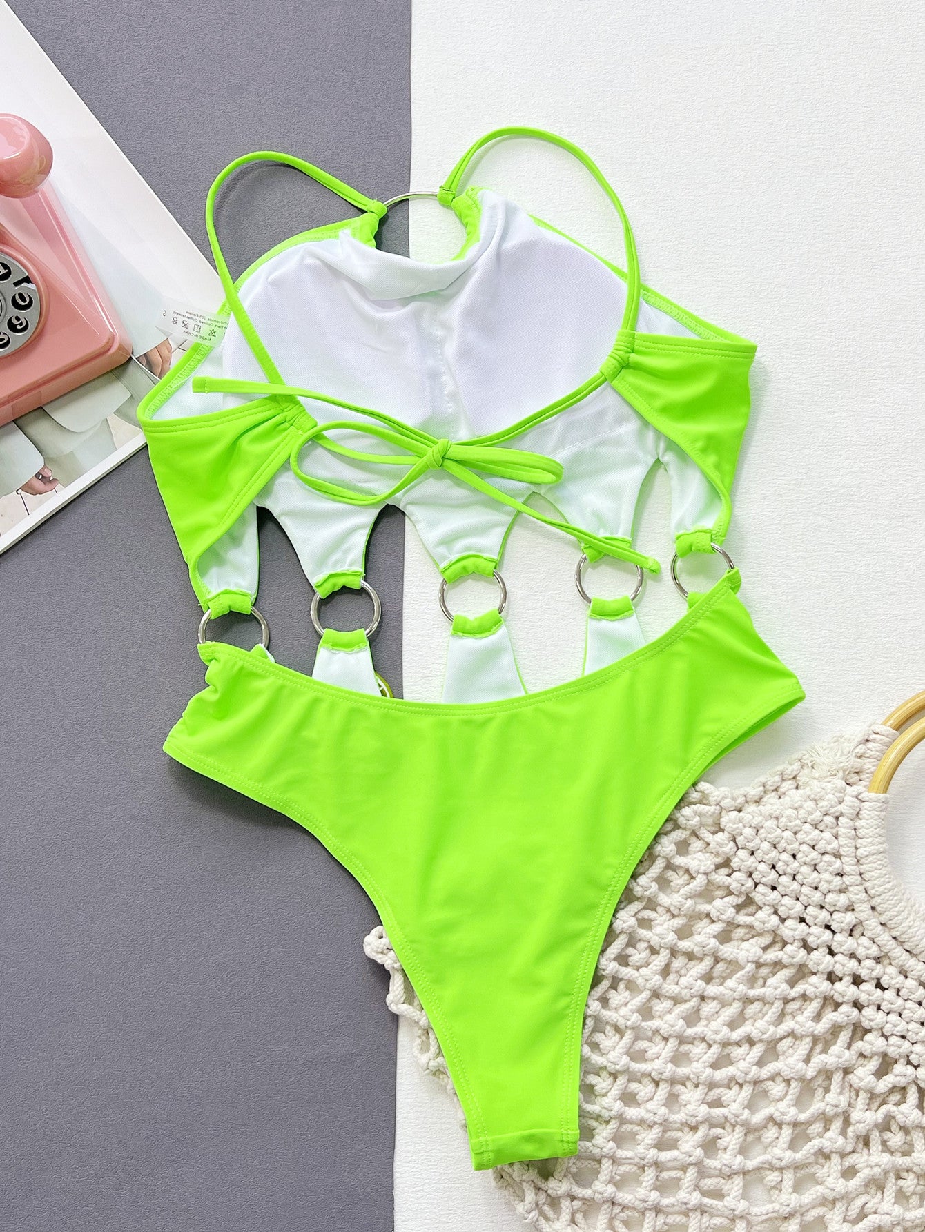 Women's Fashion Simple Pure Color Bikini Swimsuit