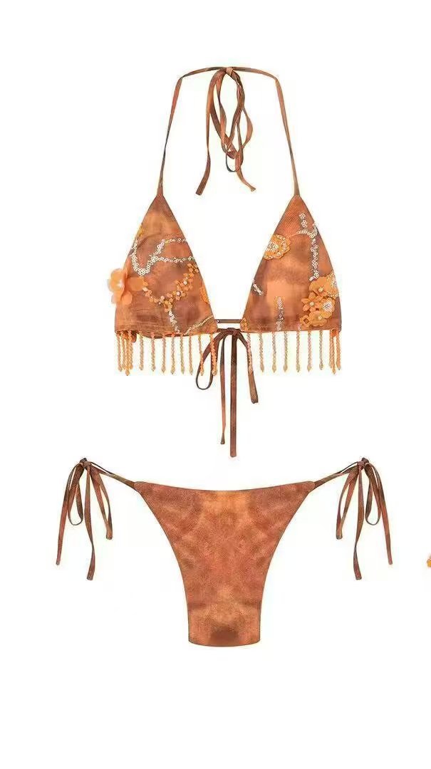 Bikini Tassel Skirt Set For Women - Peek A Boo Undies