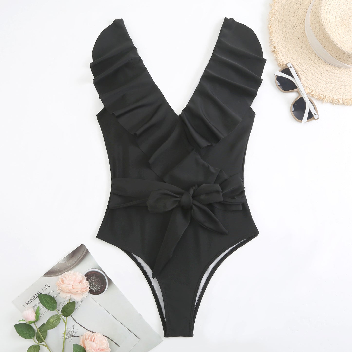 Swimsuit Lace Up Ladies One Piece Bikini