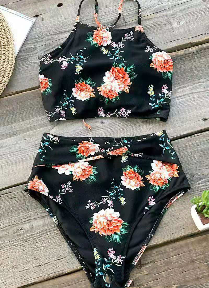 Women's Printed Split Bikini Swimsuit