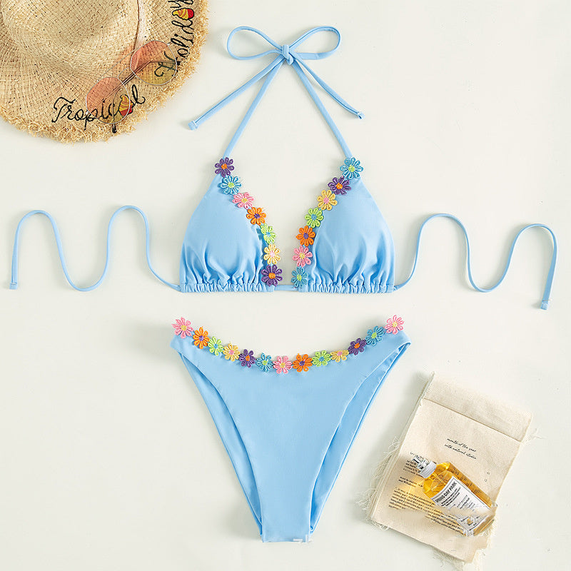 Swimsuit Split Triangle Bikini