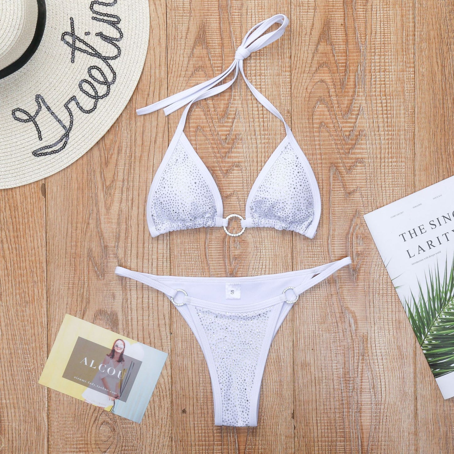 New Sexy Bikini Diamond-Studded Female Swimsuit Split Swimsuit - Peek A Boo Undies