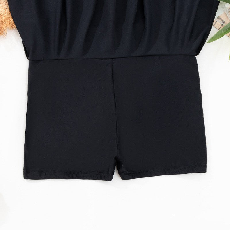 Summer Solid Color Separate Swim Skirt Anti-slip Half Skirt Women's Beach High Waist Belly Cover Swimming Sports Bikini Skirt