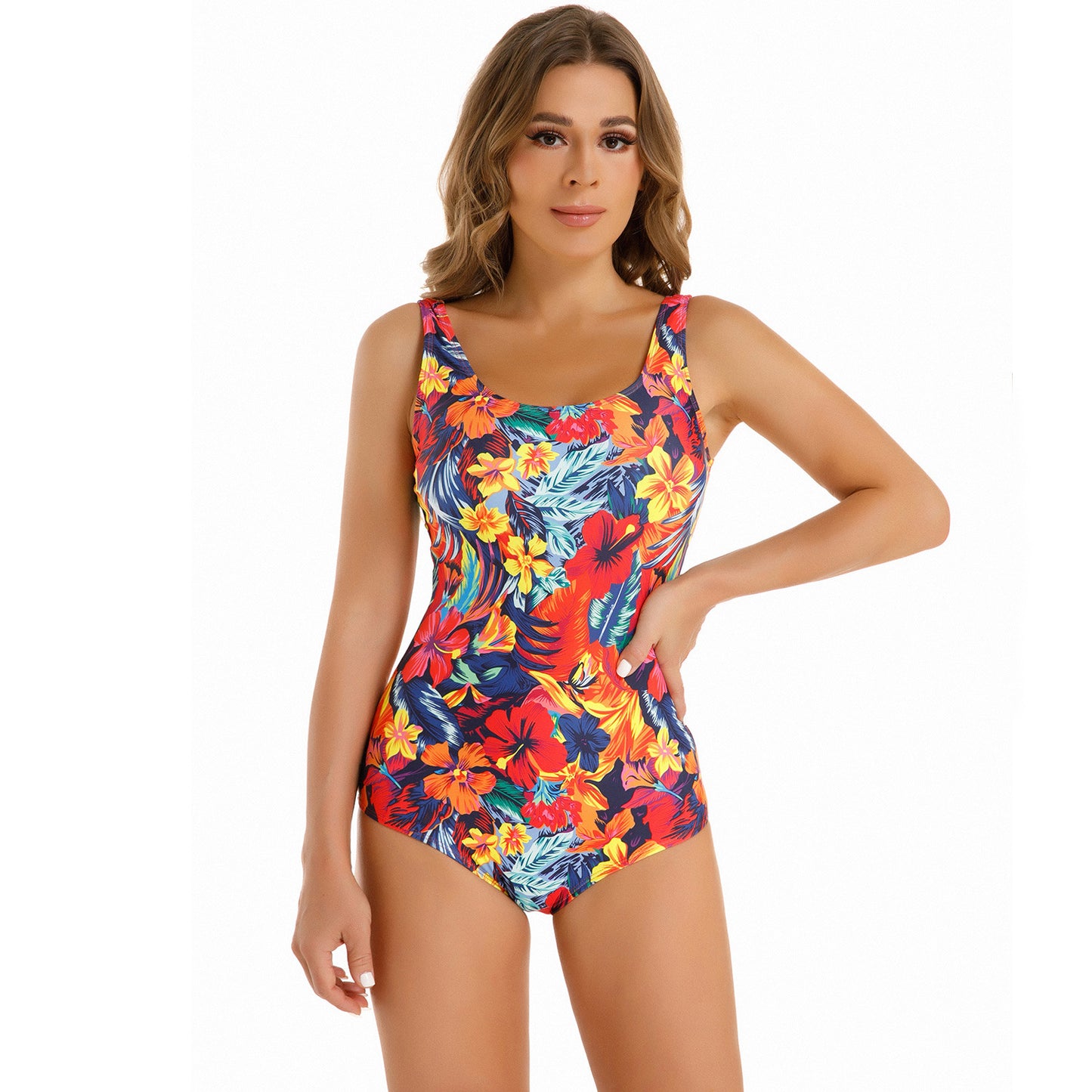 Bikini One Piece Swimsuit Tropical Print