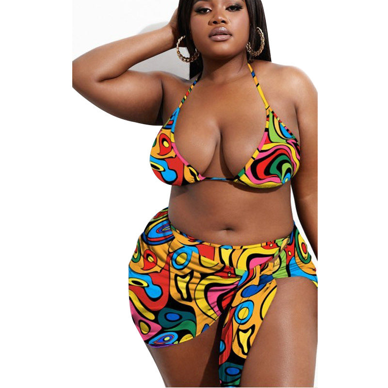 Plus Size Women's Bikini Sexy Split Swimwear