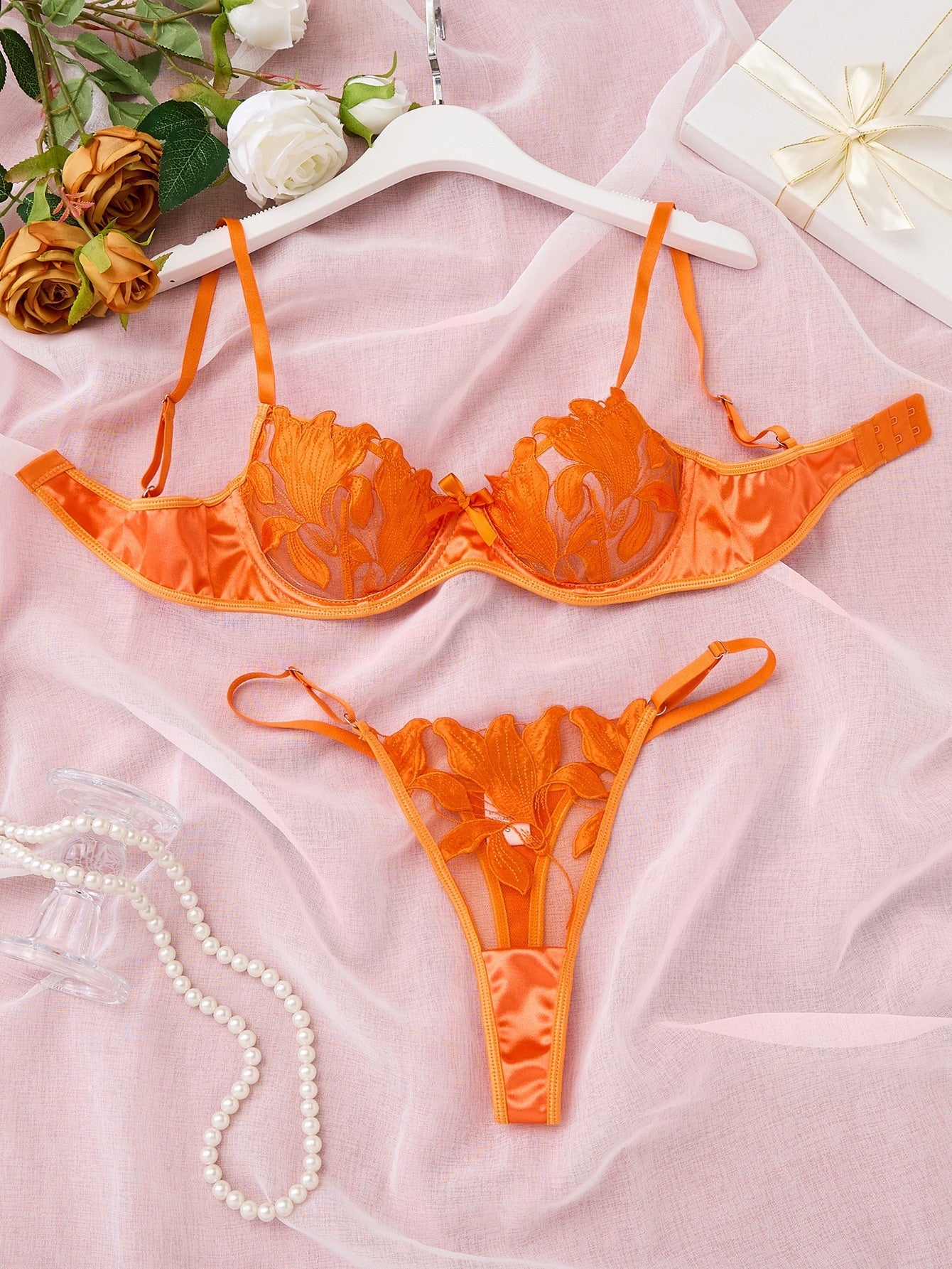 Spring Mesh See-through Lingerie Set - Peek A Boo Undies