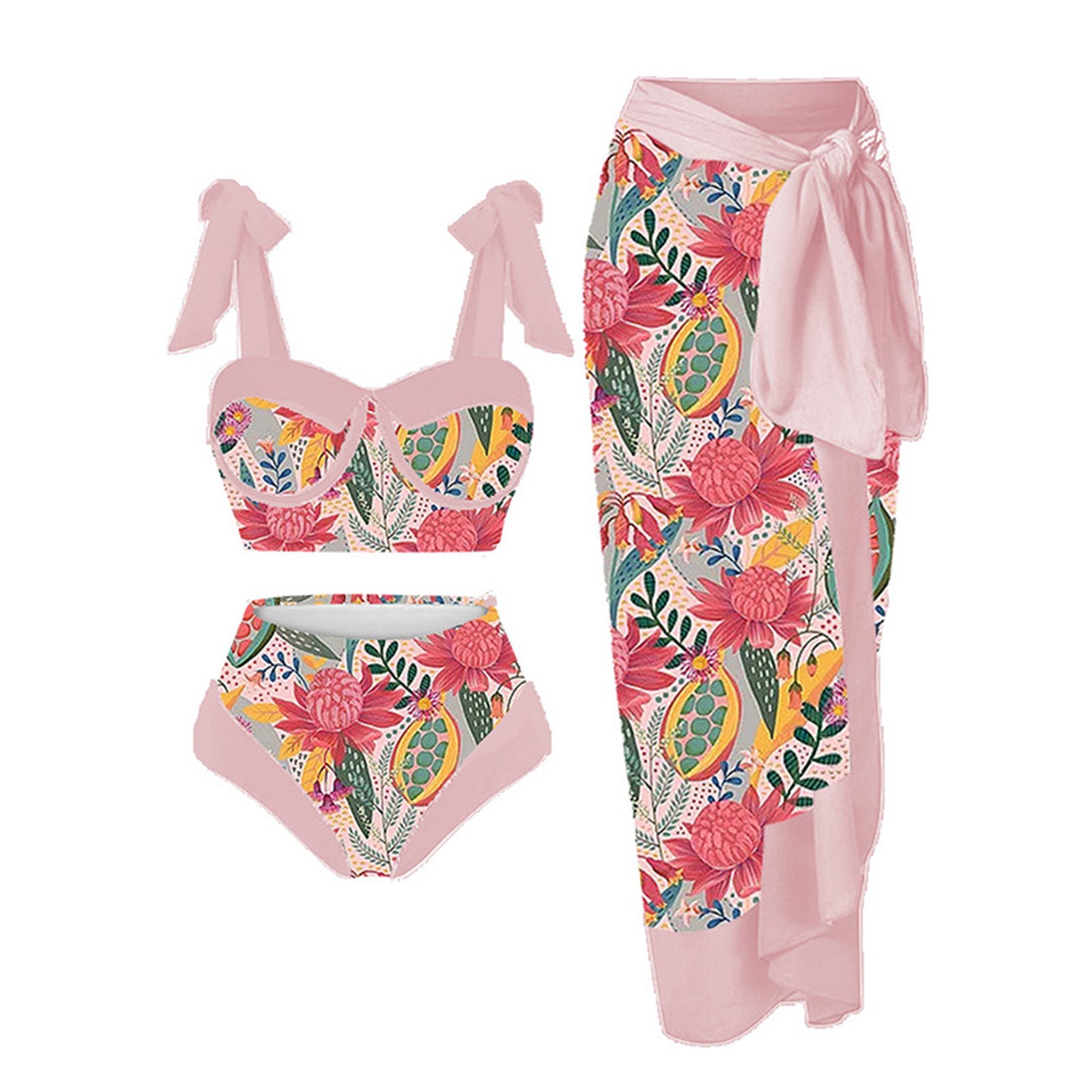 Women's Printing Split Swimsuit Suit