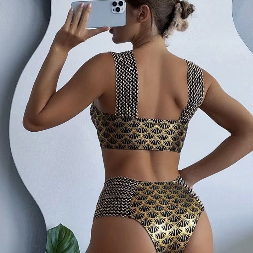 High Waist Bronze Bikini