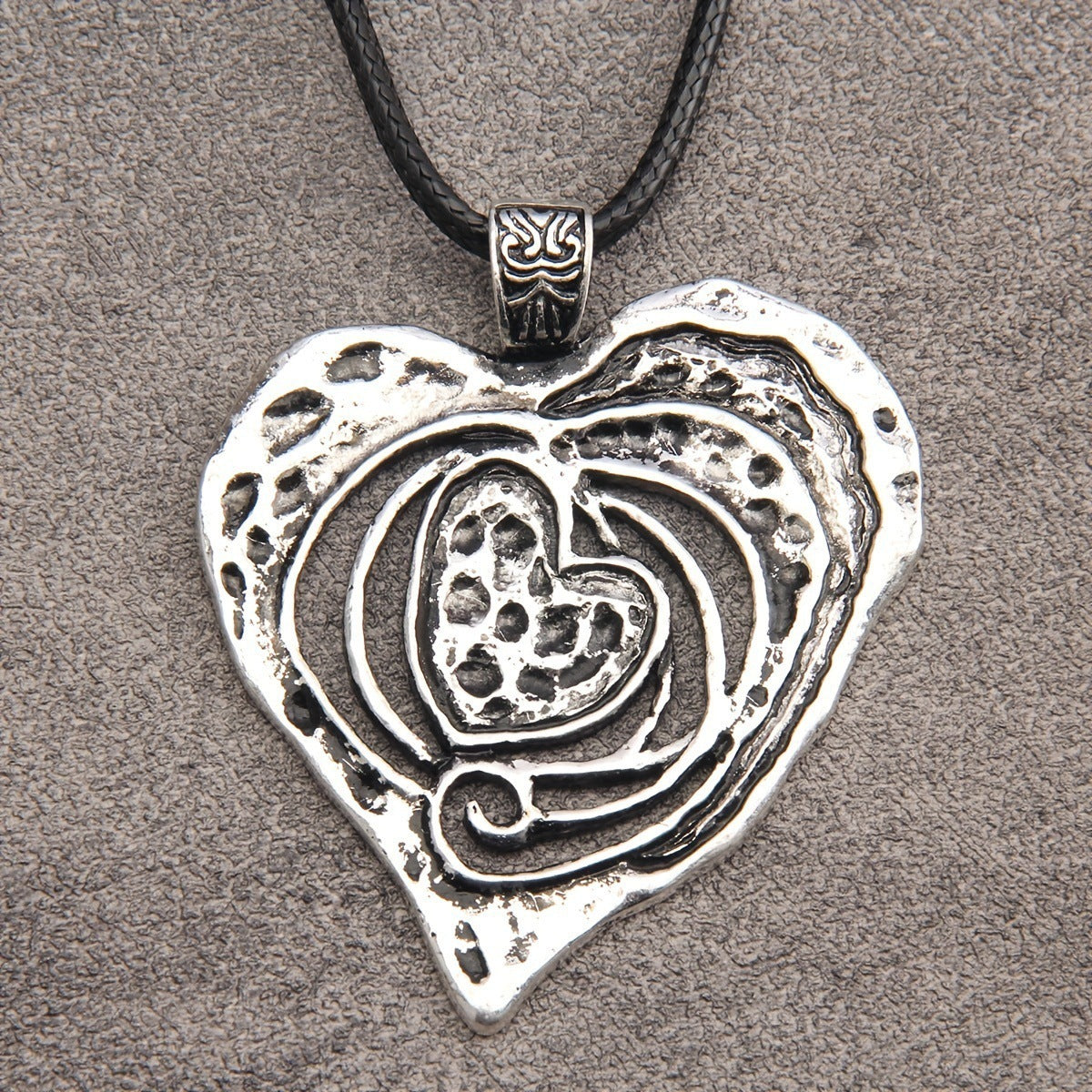 Simple Heart-shaped Metallic Senior Love Necklace