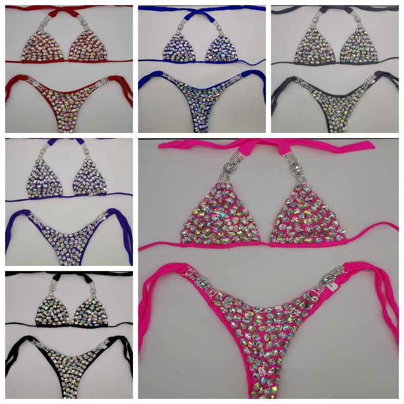 Women's Diamond Alloy Accessories Bikini Swimsuit