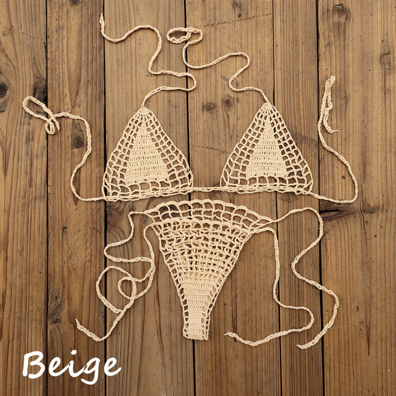 Handmade Crochet Mini Bikini Suit Beach Micro Swimsuit