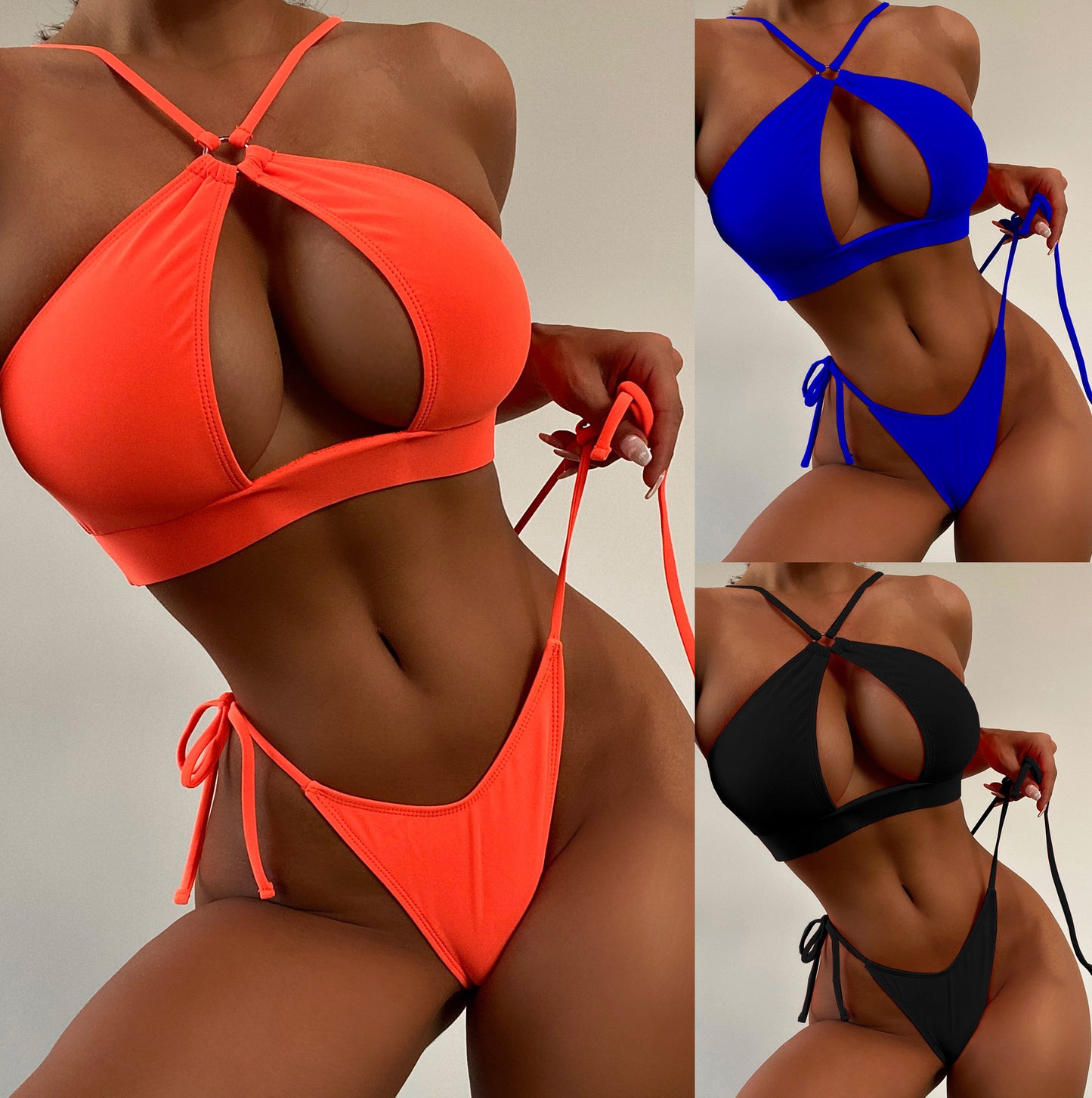 Solid Sexy String Women's Swimsuit