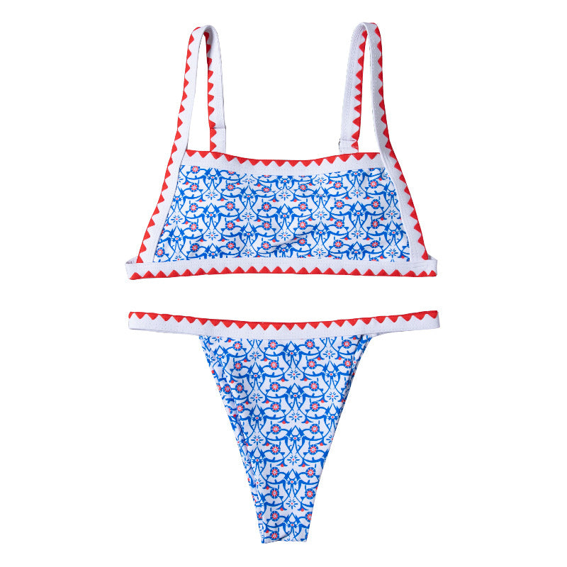 Sexy Crochet Split Swimsuit Bikini