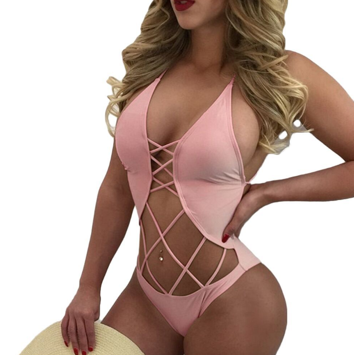 backless one-piece bikini